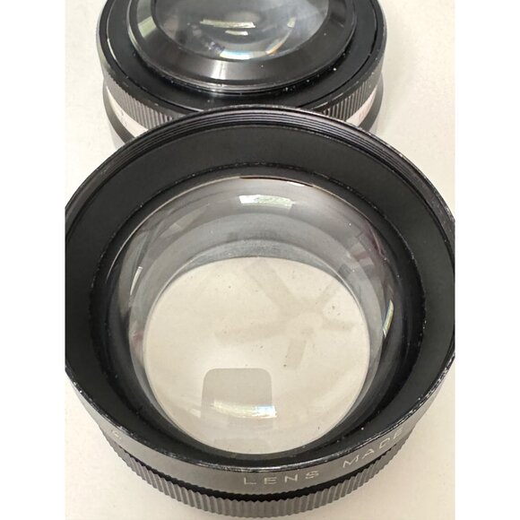 Vintage Yashikor Aux Telephoto & Wide Lens Set Vivitar 55mm Lens Leather Case - Picture 5 of 16